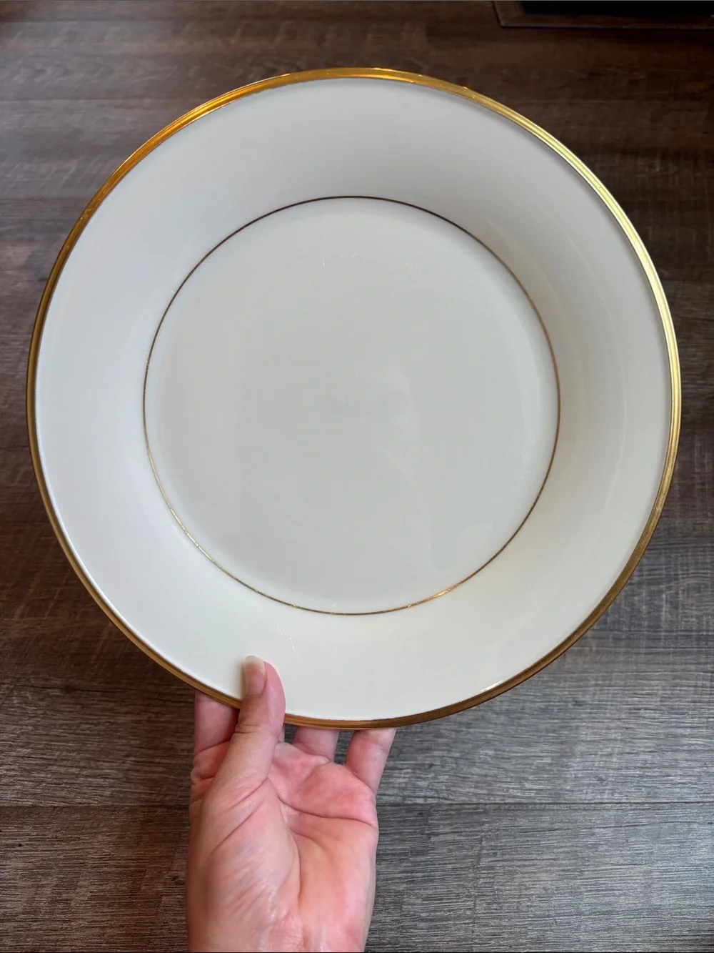 Lenox Eternal Dinner Plate 24k Gold Rim Bone China 10.75” Set of 2 READ